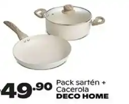 Plaza Vea Deco home pack sartén + cacerola oferta