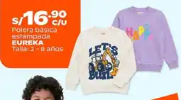 Plaza Vea Eureka polera básica estampada oferta