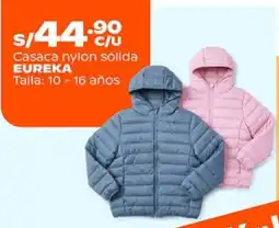 Plaza Vea Eureka casaca nylon sólida oferta