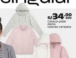 Plaza Vea Casaca polar dama colores variados oferta