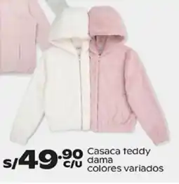Plaza Vea Casaca teddy colores variados oferta