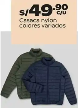 Plaza Vea Casaca nylon colores variados oferta