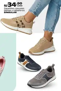 Plaza Vea Singular zapatillas casuales damas y caballeros oferta