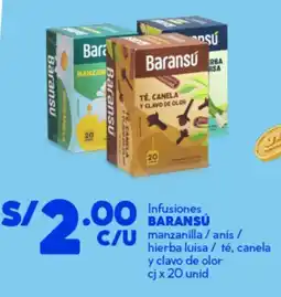 Mass Baransú infusiones manzanilla/ anís/ hierba luisa / té, canela y clavo de olor cj oferta