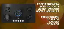 Promart Cocina encimera sole solco033 vidrio templado oferta