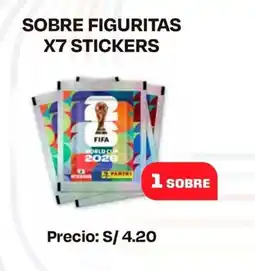 Wong Sobre figuritas x7 stickers oferta