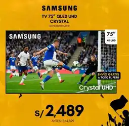 La Curacao Samsung tv 75" qled uhd crystal oferta