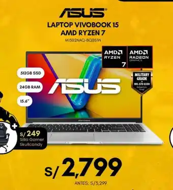 Asus laptop vivobook 15 amd ryzen 7