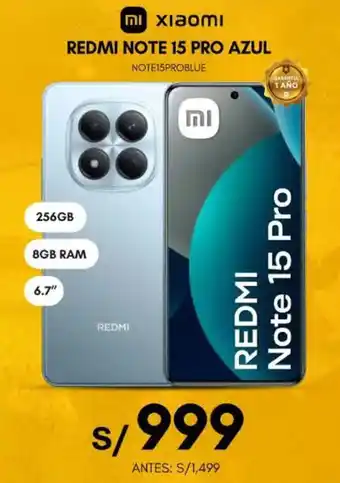 Xiaomi redmi note 15 pro azul
