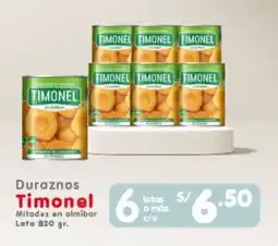 Vega Timonel duraznos mitades en almíbar lata oferta