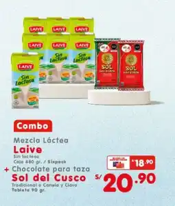 Vega Laive mezcla láctea sin lactosa caja oferta