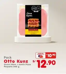 Vega Otto kunz pack queso edam + jamón pizza paquete oferta