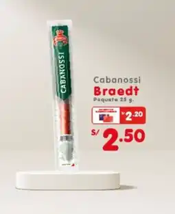Vega Braedt cabanossi paquete oferta