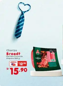 Vega Braedt chorizo parrilero precocido paquete oferta
