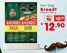 Vega Braedt hot dog paquete oferta