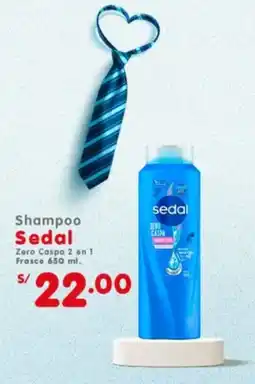 Vega Sedal shampoo zero caspa 2 on 1 frasco oferta