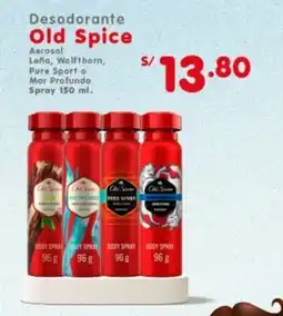 Vega Old spice desodorante aerosol leña, wolfthorn, pure sport o mar profundo spray oferta