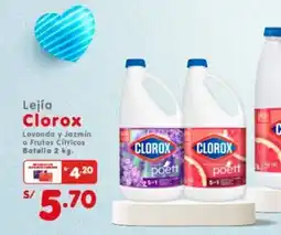 Vega Clorox lejía lavanda y jazmín o frutos cítricos botella oferta