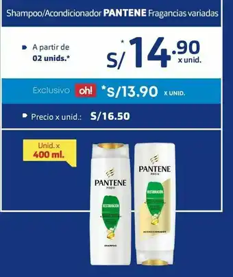 Makro Shampoo pantene oferta