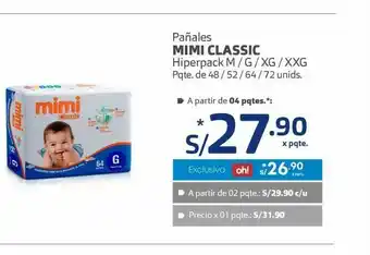 Makro Pañales mimi classic oferta