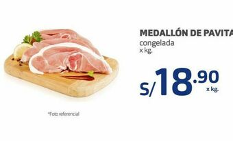 Makro Medallón de pavita congelada x kg. oferta