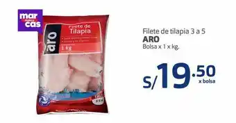 Makro Filete de tilapia 3 a 5 aro bolsa x 1 x kg. oferta