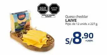 Makro Queso cheddar laive pqte. de 12 unids. x 227 g oferta