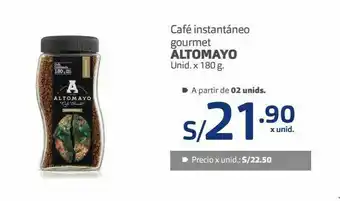 Makro Café instantáneo gourmet altomayo unid. x 180 g. oferta