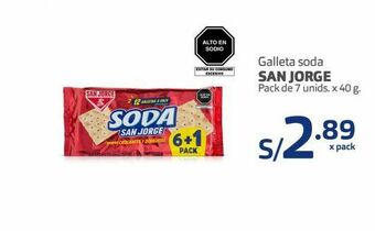 Makro Galleta soda san jorge pack de 7 unids. x 40 g. oferta