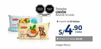 Makro Tostadas unión bolsa de 10 unids. oferta
