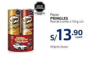 Makro Papas pringles pack de 2 unids. x 124 g. c/u oferta