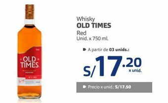 Makro Whisky old times red unid. x 750 ml. oferta