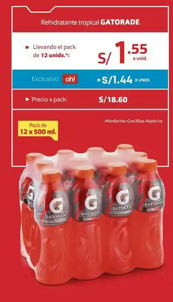 Makro Rehidratante tropical gatorade oferta