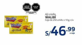 Makro Ají criollo walibí caja de 250 unids. x 10 g. c/u oferta