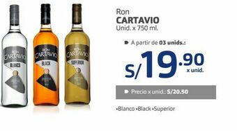 Makro Ron cartavio unid. x 750 ml. oferta