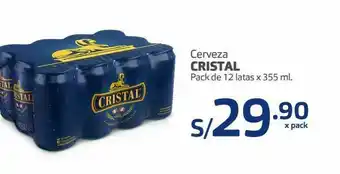 Makro Cerveza cristal pack de 12 latas x 355 ml. oferta