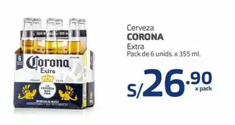 Makro Cerveza corona extra pack de 6 unids. x 355 ml. oferta