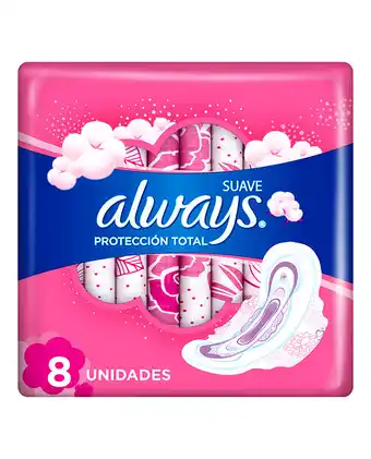 Tiendas EFE Toallas higienicas always suave protección total toallas 8 unidades oferta