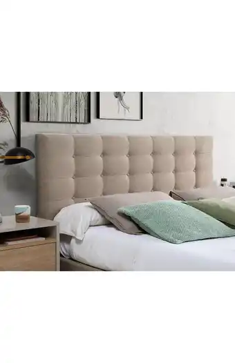 Tiendas EFE Cabecera cuadricula 2 plazas - beige oferta