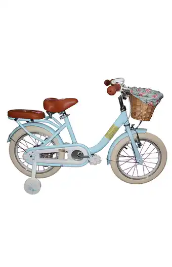 Tiendas EFE Bicicleta jeff franch16 aro 16" vintage ruedas auxiliares/canasta picnic - celeste oferta