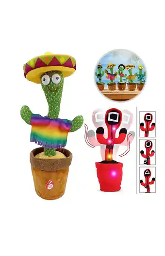 Tiendas EFE Cactus bailarín musical imita baila canta + calamar oferta