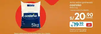Makro Arroz costeño extra graneado x bolsa 5kg oferta