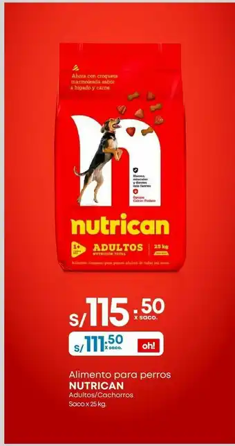 Makro Alimento para perros nutrican 25kg oferta