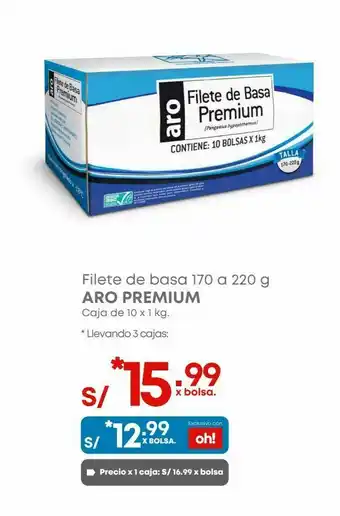 Makro Filete de basa 170 a 220g aro premium x bolsa oferta