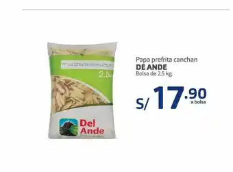 Papa prefrita canchan del ande