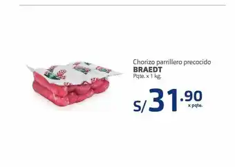 Makro Chorizo parrillero precocido braedt oferta
