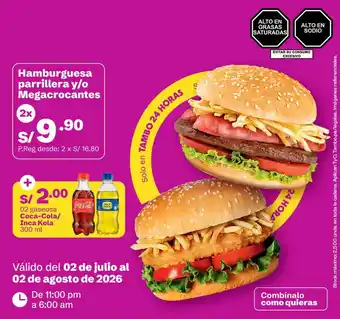 Tambo Hamburguesa parrillera y/o megacrocantes oferta