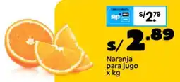 Plaza Vea Naranja para jugo oferta