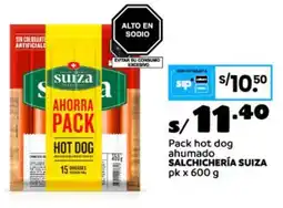 Plaza Vea Salchichería suiza pack hot dog ahumado oferta