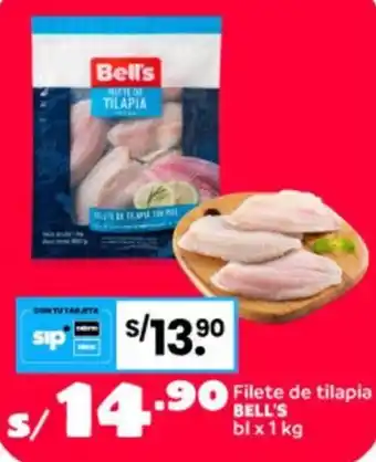 Plaza Vea Bell's filete de tilapia oferta